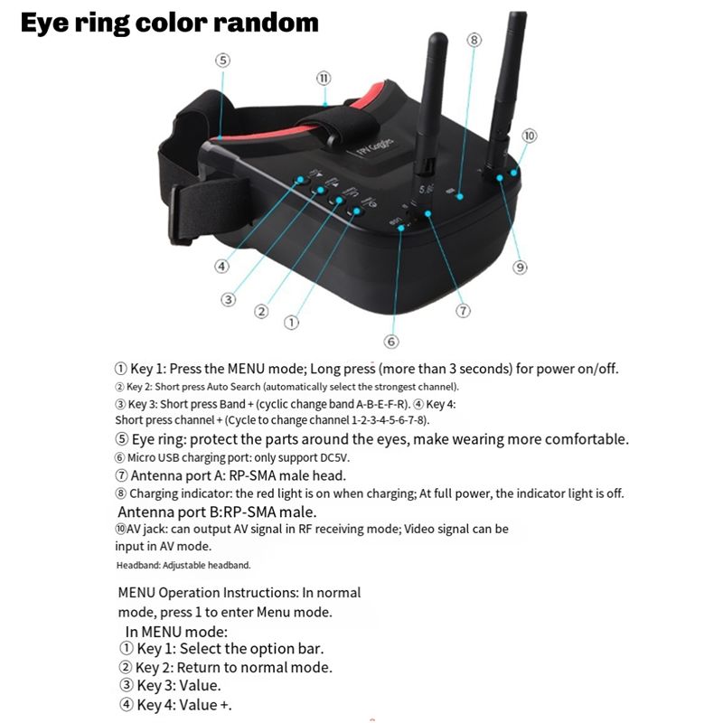 Высококачественные FPV-очки AB – обзор и цена Fpv Drone Goggles
