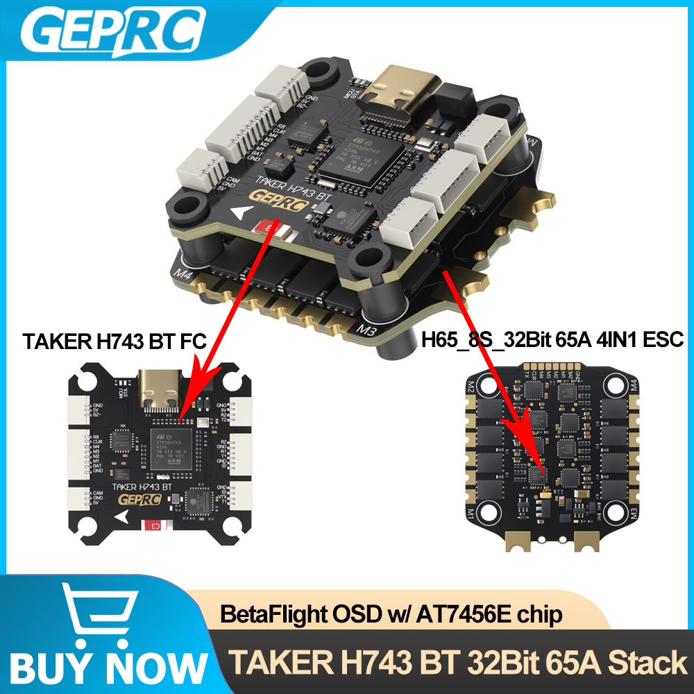 GEPRC TAKER H743 BT 32Bit 65A  – обзор и цена Fpv Drone Esc